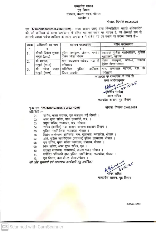 MP POLICE TRANSFER