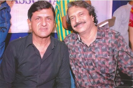 Former world  badminton champ Prakash Padukone with sr.journalist Chaitanya Padukone