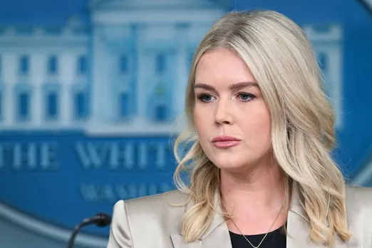 White House Press Secretary Karoline Leavitt speaks during the press briefing in the Brady Briefing Room of the White House on Friday.