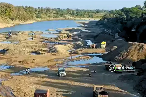 राजगढ़ जिला पार्वती नदी में अवैध रेत खनन जारी