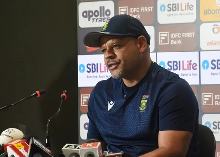 Ranchi: South Africa’s coach Ashwell Prince addresses a press conference