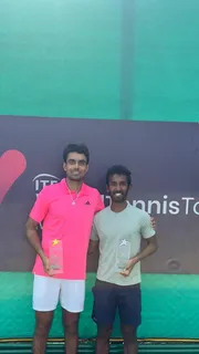 Digvijay Pratap Singh wins singles title in Bhopal M25, Nitin Kumar Sinha finishes runner-up in the ITF Men’s World Tennis Tour in Bhopal, Madhya Pradesh, on Sunday. Photo credit: Roundglass Academy