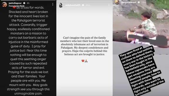 Janhvi Kapoor, Vicky Kaushal and Kangana Ranaut's posts