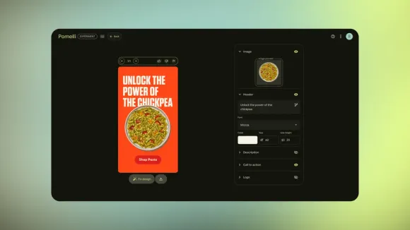 Pomelli content output screen