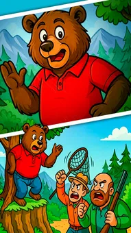 एक समझदार भालू की कहानी: बुद्धि की जीत (The Tale of a Wise Bear: The Triumph of Wisdom)