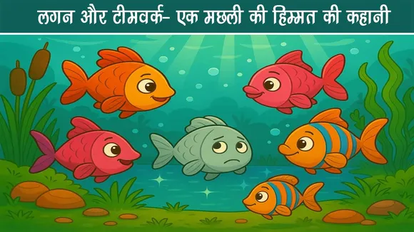 लगन और टीमवर्क- एक मछली की हिम्मत की कहानी