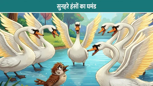 जंगल कहानी - सुनहरे हंसों का घमंड