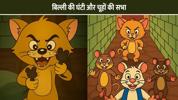 बिल्ली की घंटी और चूहों की सभा: एक मज़ेदार और शिक्षाप्रद कहानी
