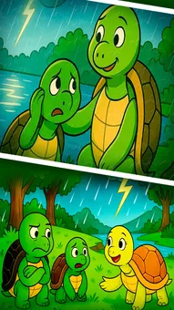 कछुआ और उसका डर: एक जंगल हिंदी कहानी | Best Hindi Moral Story for Kids