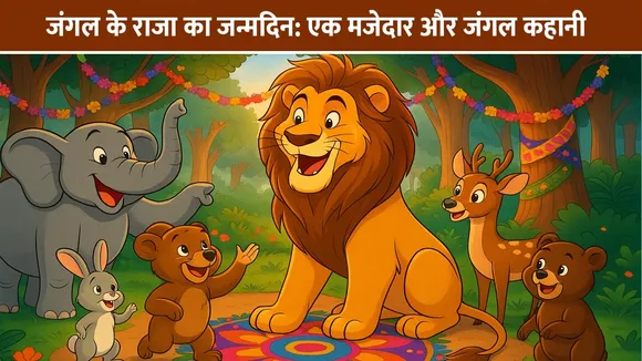 जंगल के राजा का जन्मदिन: एक मजेदार और जंगल कहानी | Best Hindi Jungle Story for Kids