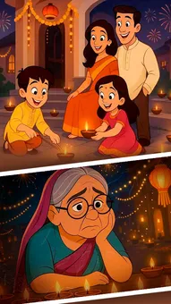 बच्चों के लिए दिवाली की कहानी: दीपों का त्यौहार और सच्ची रोशनी की सीख