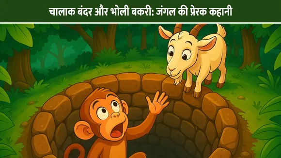 चालाक बंदर और भोली बकरी: जंगल की प्रेरक कहानी