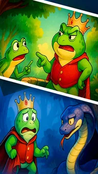 प्रतिशोध की अग्नि: मेंढक राजा और सर्प का घातक समझौता | अहंकार का पतन