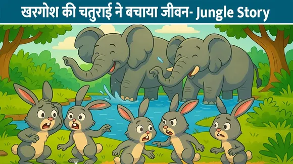 खरगोश की चतुराई ने बचाया जीवन- Jungle Story