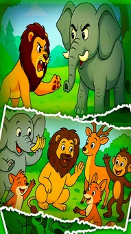 शेर और हाथी की मित्रता: जंगल हिंदी कहानी