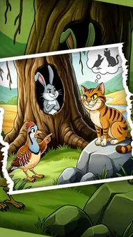 चतुर तीतर, चालबाज खरगोश और धूर्त बिल्ली का न्याय