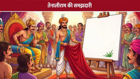 तेनालीराम की समझदारी: जब तेनाली ने खाली कैनवस से राजा का दिल जीता (Funny Story)
