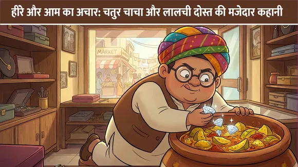 हीरे और आम का अचार: चतुर चाचा और लालची दोस्त की मजेदार कहानी