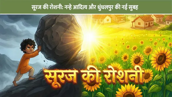 सूरज की रोशनी: नन्हे आदित्य और धुंधलपुर की नई सुबह