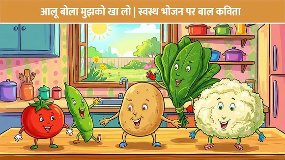 आलू बोला मुझको खा लो | स्वस्थ भोजन पर बाल कविता