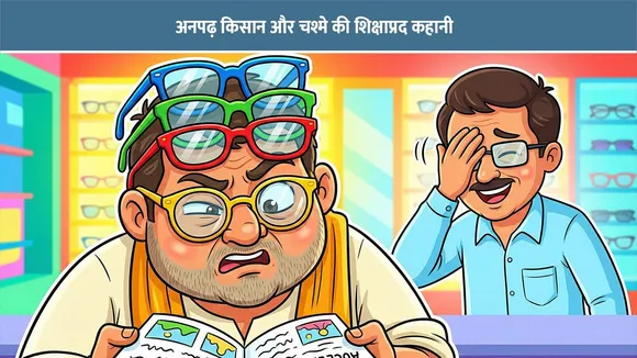 अनपढ़ किसान और चश्मे की शिक्षाप्रद कहानी