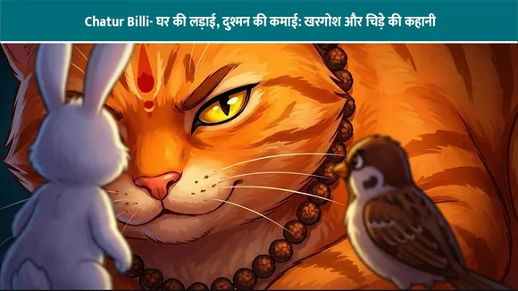 Chatur Billi- घर की लड़ाई, दुश्मन की कमाई: खरगोश और चिड़े की कहानी