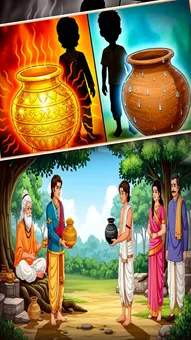 सोने का कलश और मिट्टी का घड़ा - बच्चों की नैतिक कहानी