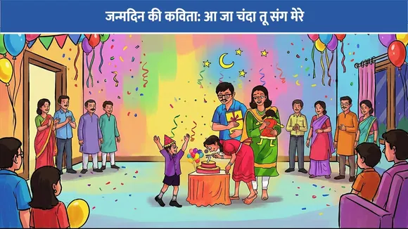 जन्मदिन की कविता: आ जा चंदा तू संग मेरे