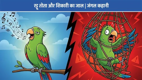 रट्टू तोता और शिकारी का जाल | जंगल कहानी