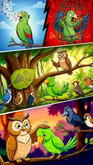 रट्टू तोता और शिकारी का जाल | जंगल कहानी