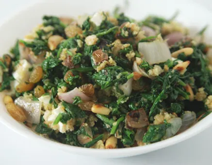 स्पिनेच विद रेसिन्स