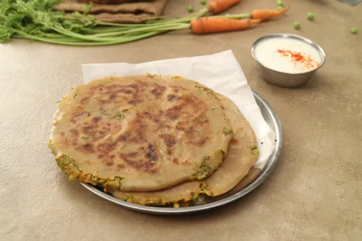 Street Style Mixed Vegetable Parantha