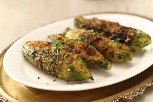 Chana Dal Stuffed Karela