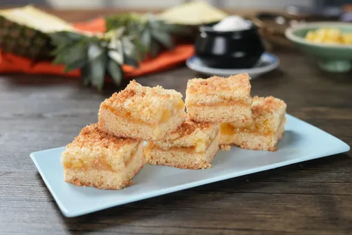 Eggless Pina Colada Slice