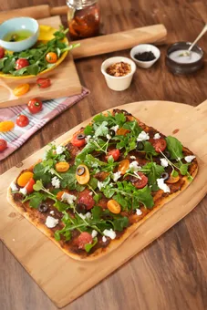 Pecan And Arugula Pizza