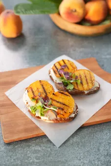 Grilled Peach Crostini