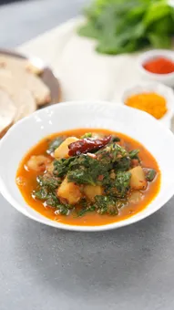 Bihari Style Aloo Palak Tarkari