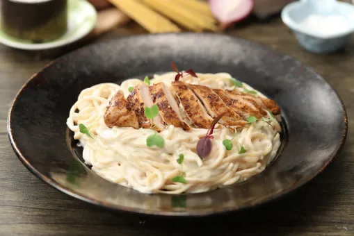 Creamy Cajun Chicken Spaghetti