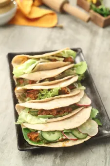 Bhakri Taco With Kolhapuri Soya Chaap