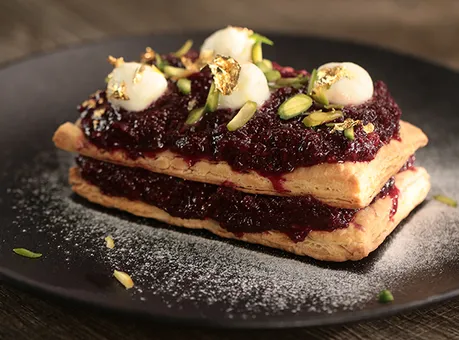 Beetroot Halwa Mille Feuille - SK Khazana