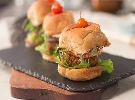 Mixed Sprouts Falafel Burger