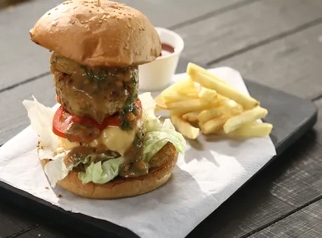 Saucy Chicken Burger