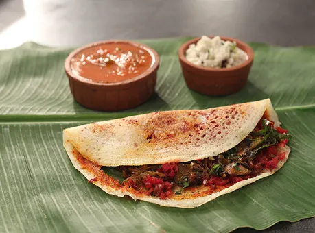 Mysore Mushroom Masala Dosa