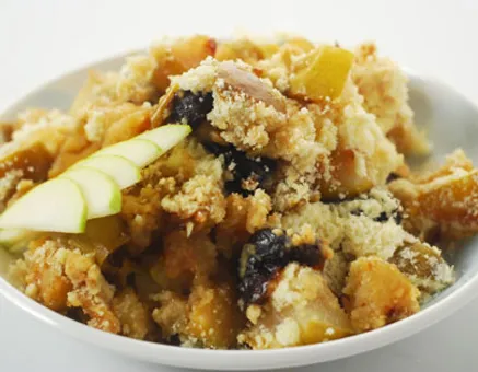 Prune and Pear Crumble