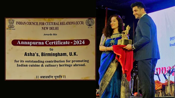 Asha’s celebrity restaurant honoured by India
