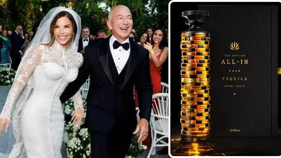 Tequila loaded jet flies to Jeff Bezos’ wedding