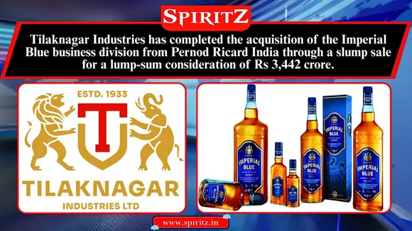 Tilaknagar completes acquisition of Imperial Blue Business from Pernod Ricard India