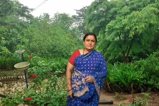 Kavita Mishra at her farm in Raichur, Karnataka