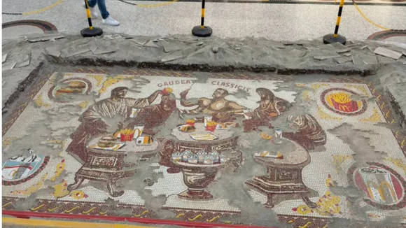 McDonald's mosaic ad in Rome