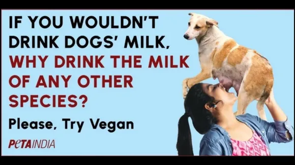 PETA’s dog milk OOH